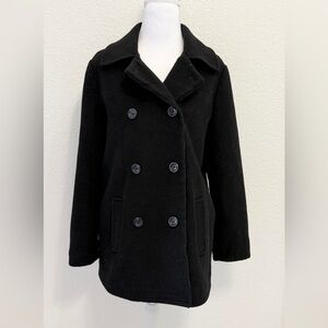 J. Jill Black Wool Peacoat